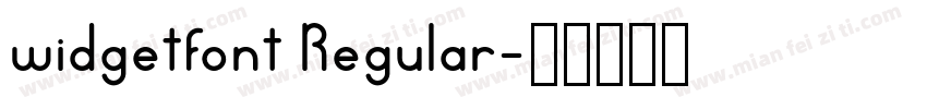 widgetfont Regular字体转换